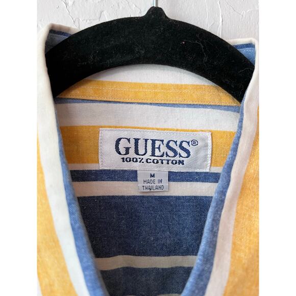 Vintage 90s Guess‎ Striped Button Up - Picture 4 of 5